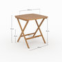Voir la diapositive 4 : Rendez vous déco Table de jardin pliante carré en bois d'acacia huilé 2 personnes-Siquijor