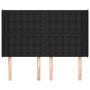 Voir la diapositive 3 : VIDAXL Tete de lit avec oreilles Noir 147x16x118/128 cm Similicuir