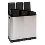 Voir la diapositive 3 : FIVE Poubelle de Tri 3 Bacs en Métal  Ariane  18L Argent