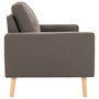 Voir la diapositive 4 : VIDAXL Canape a 2 places Taupe Tissu