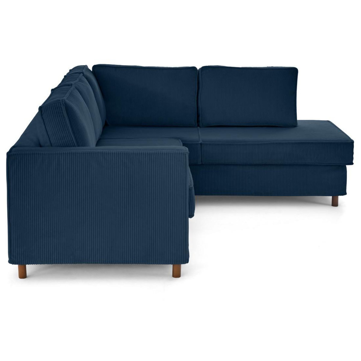 LISA DESIGN Jake - canapé déhoussable d'angle droit 5 places en velours côtelé
