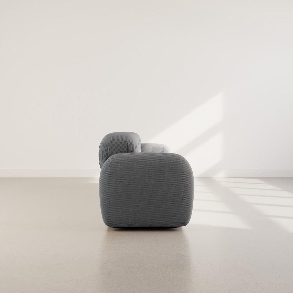 LISA DESIGN Penelope - canapé droit modulable 3 places en velours texturé