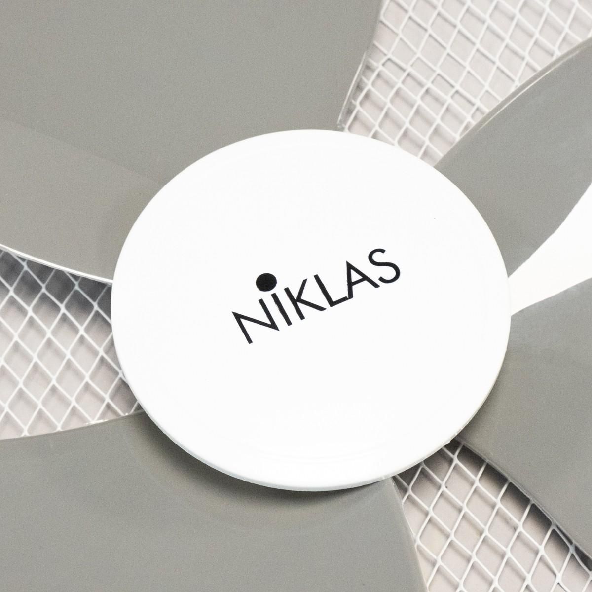 NIKLAS Ventilateur sur pied 45W Mat télescopique 1.30m 3 vitesses 40 cm NIKLAS