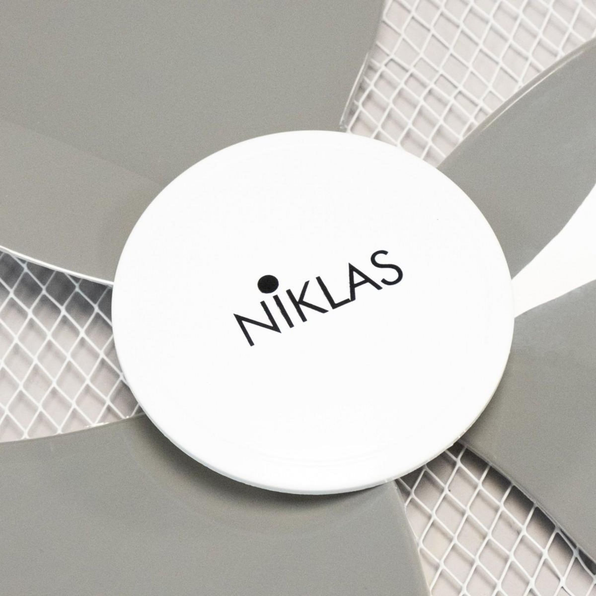 NIKLAS Ventilateur sur pied 45W Mat télescopique 1.30m 3 vitesses 40 cm NIKLAS