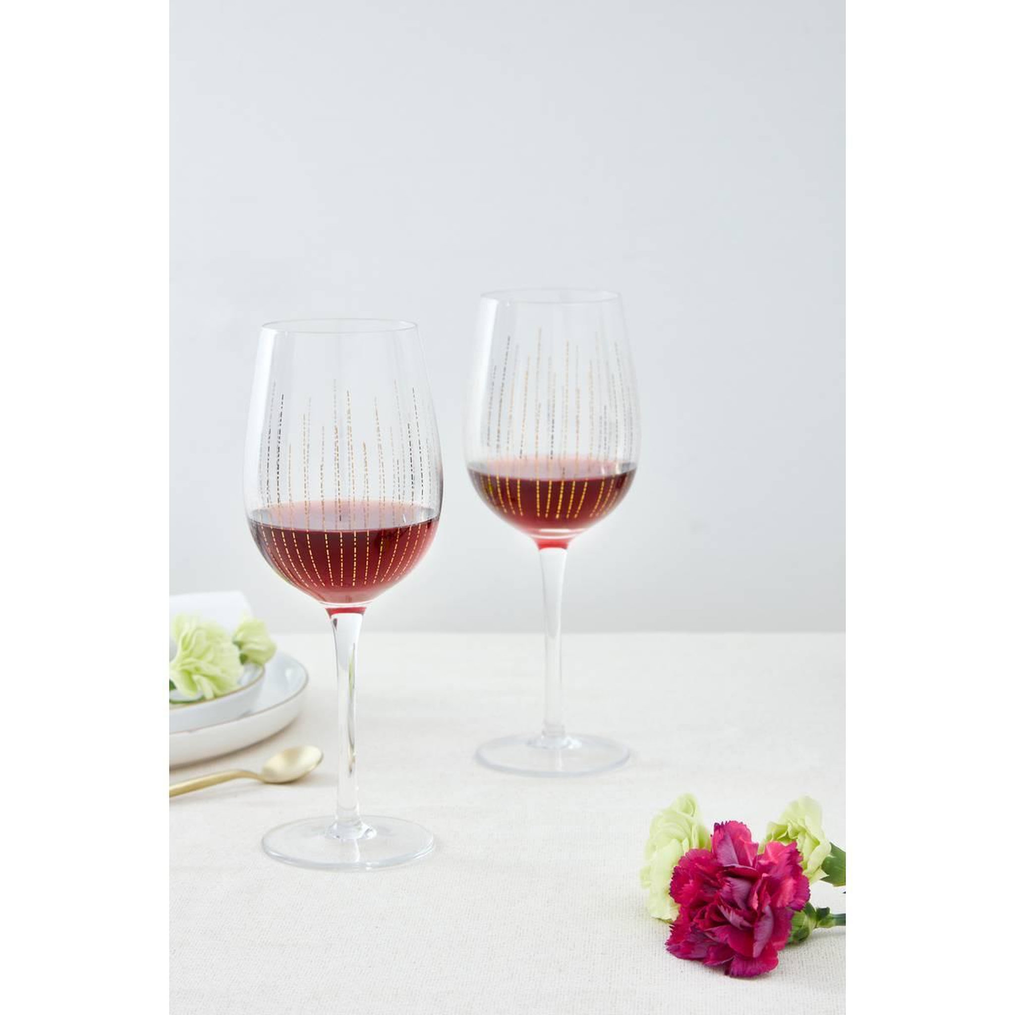 Voir la diapositive 5 : SECRET DE GOURMET Lot de 4 verres à vin  lunis  38cl doré