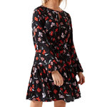 JACQUELINE DE YONG Robe Noir à fleurs Femme JDY Edith. Coloris disponibles : Noir