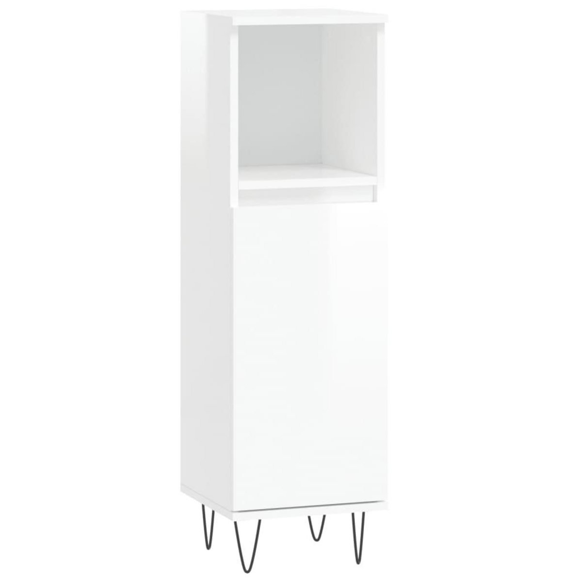 VIDAXL Armoire de salle de bain blanc brillant 30x30x100 cm