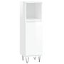 Voir la diapositive 2 : VIDAXL Armoire de salle de bain blanc brillant 30x30x100 cm