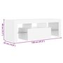 Voir la diapositive 6 : VIDAXL Meuble TV avec lumieres LED Blanc 120x35x40 cm