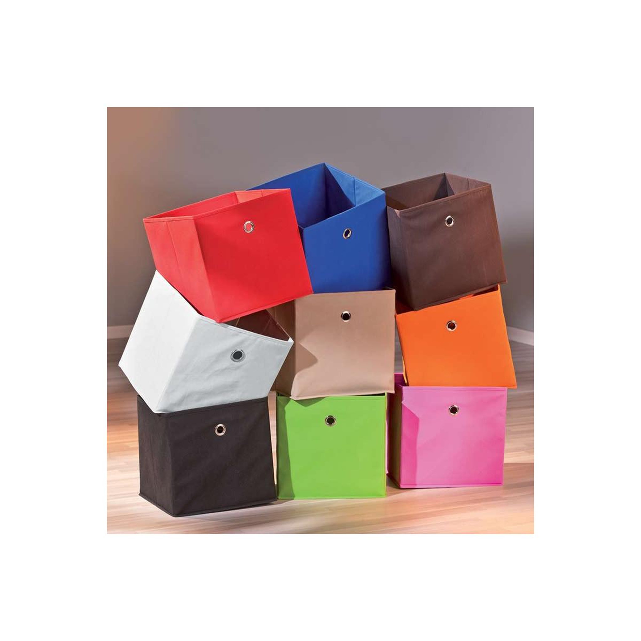 Voir la diapositive 3 : INTERLINK Boîte de rangement pliable  kase  32cm rouge