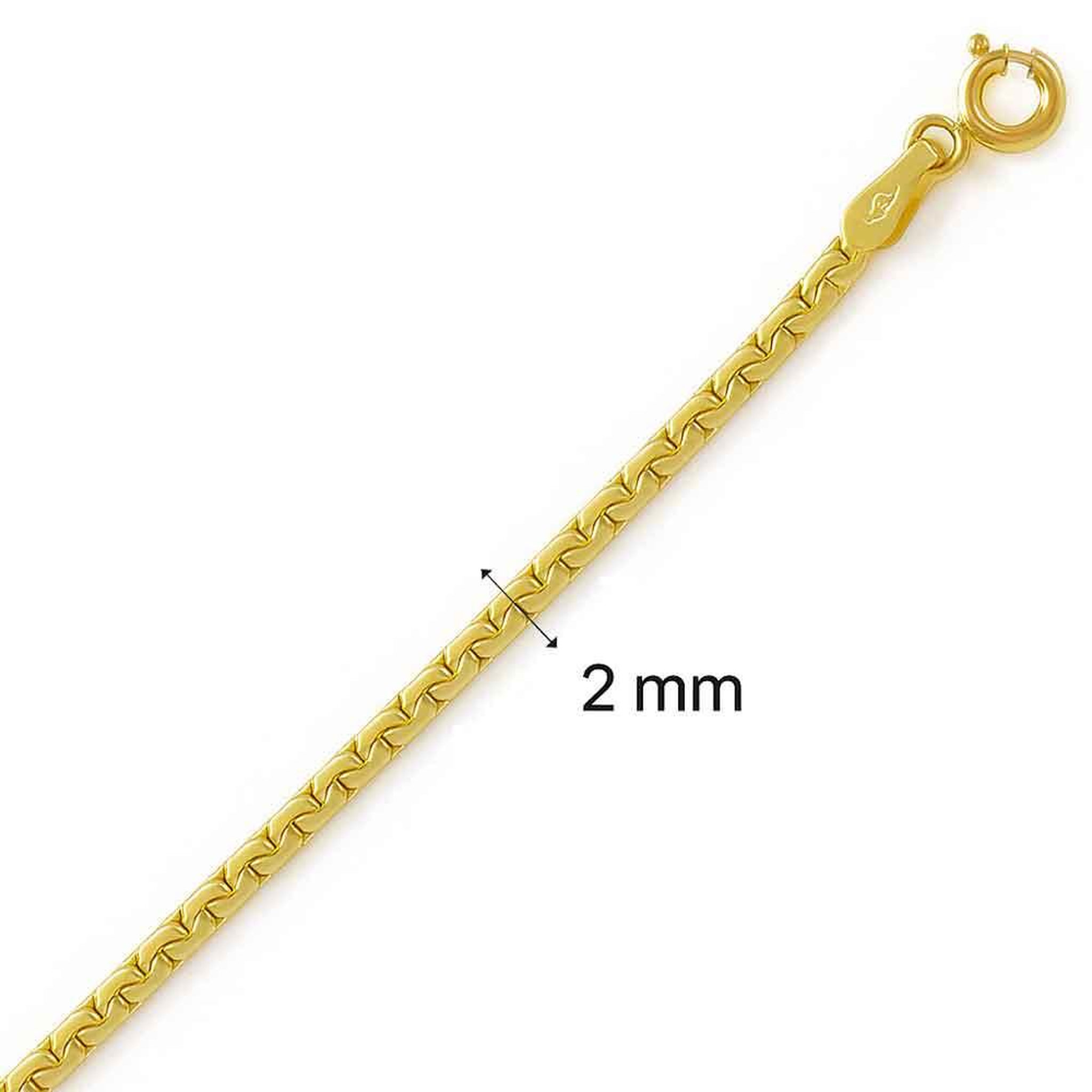 Voir la diapositive 3 : L'ATELIER D'AZUR Collier Femme Maille Haricot - Or Jaune