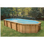 Voir la diapositive 1 : Piscine bois Océa  470X860 - H130cm - Liner Bleu Bâche à bulles bordée - 470x860 cm
