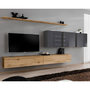 Voir la diapositive 1 : Paris Prix Meuble TV Mural Design  Switch VII  340cm Naturel & Gris