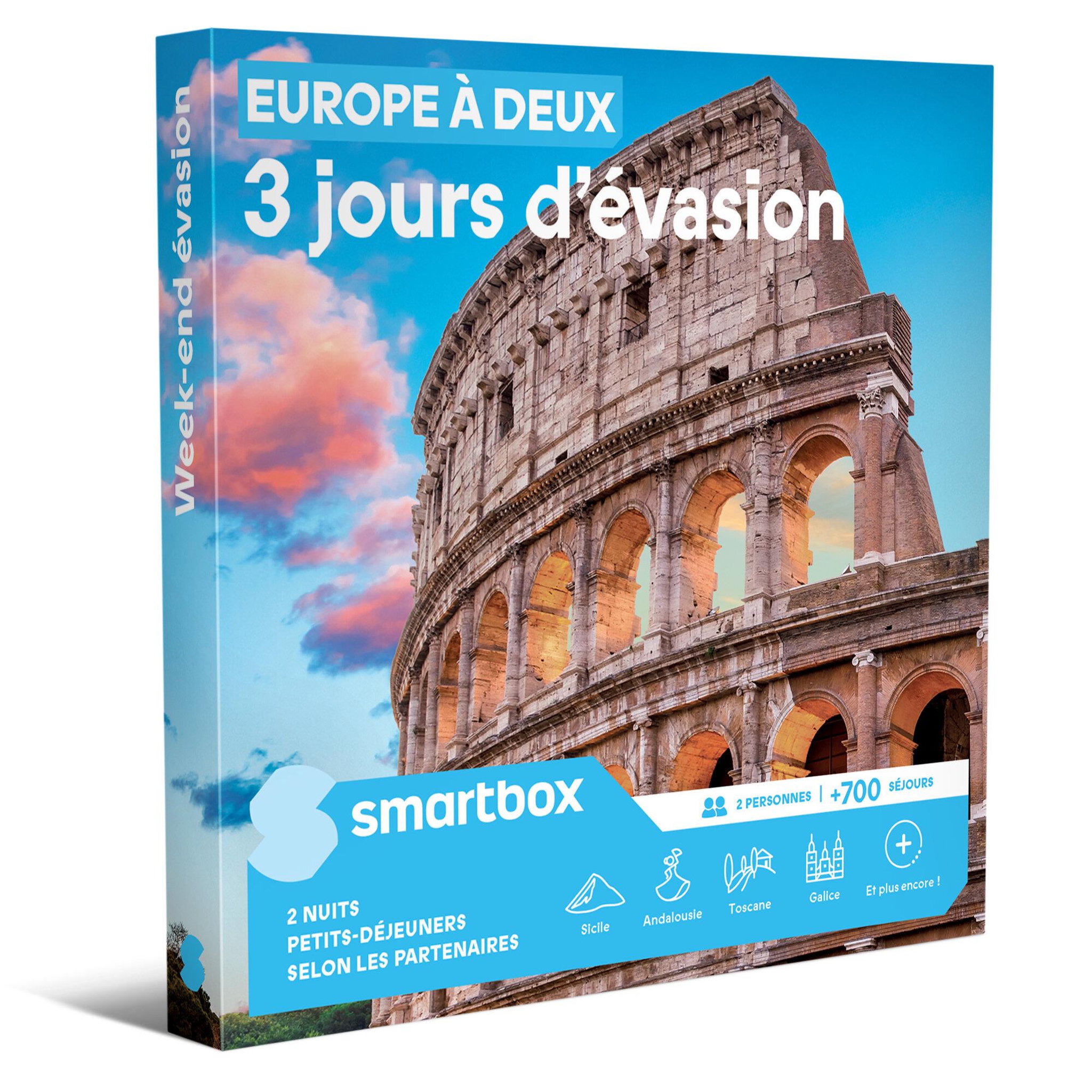 Smartbox Europe à deux week-end évasion - coffret cadeau séjour