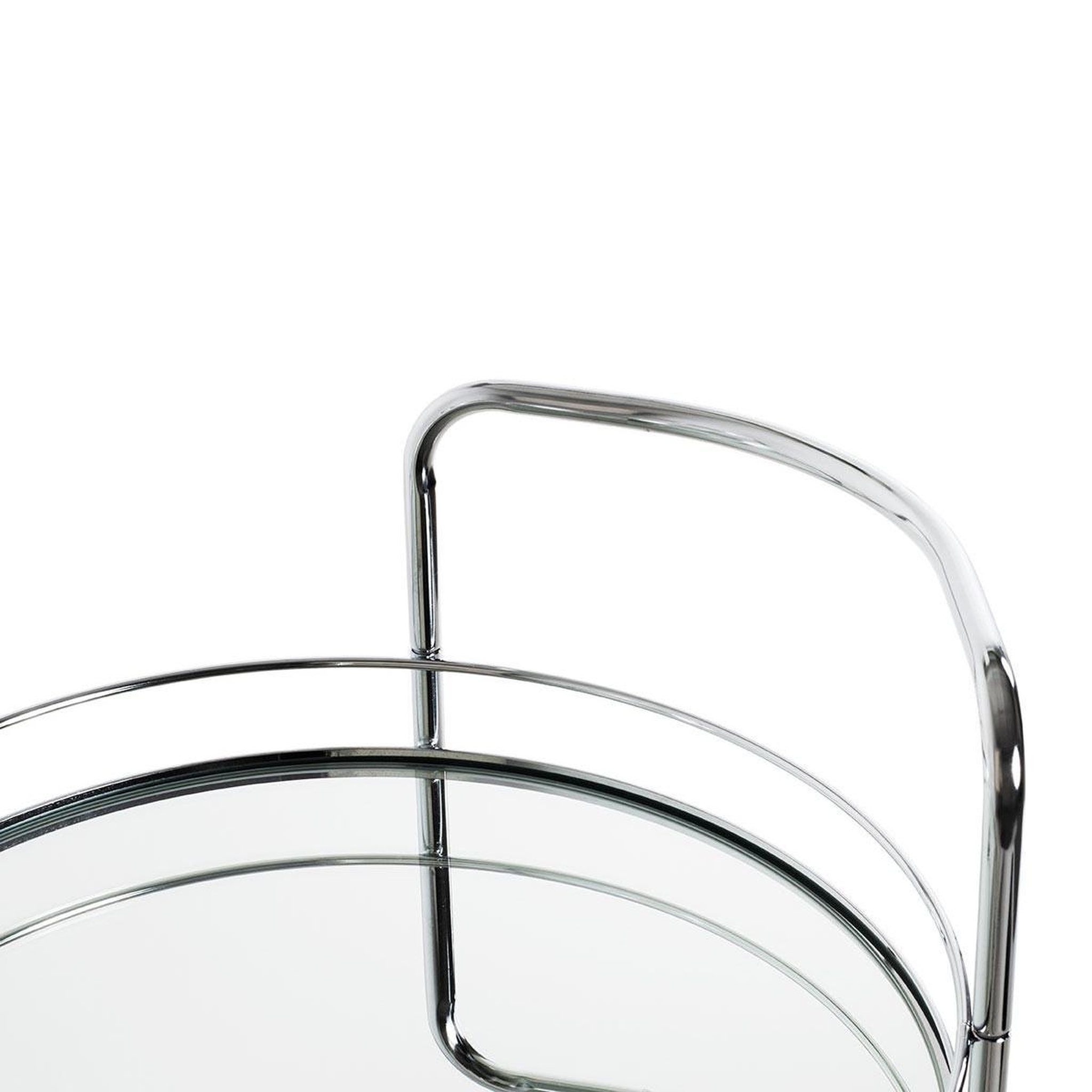Voir la diapositive 3 : Paris Prix Desserte design 2 niveaux  palace  80cm argent