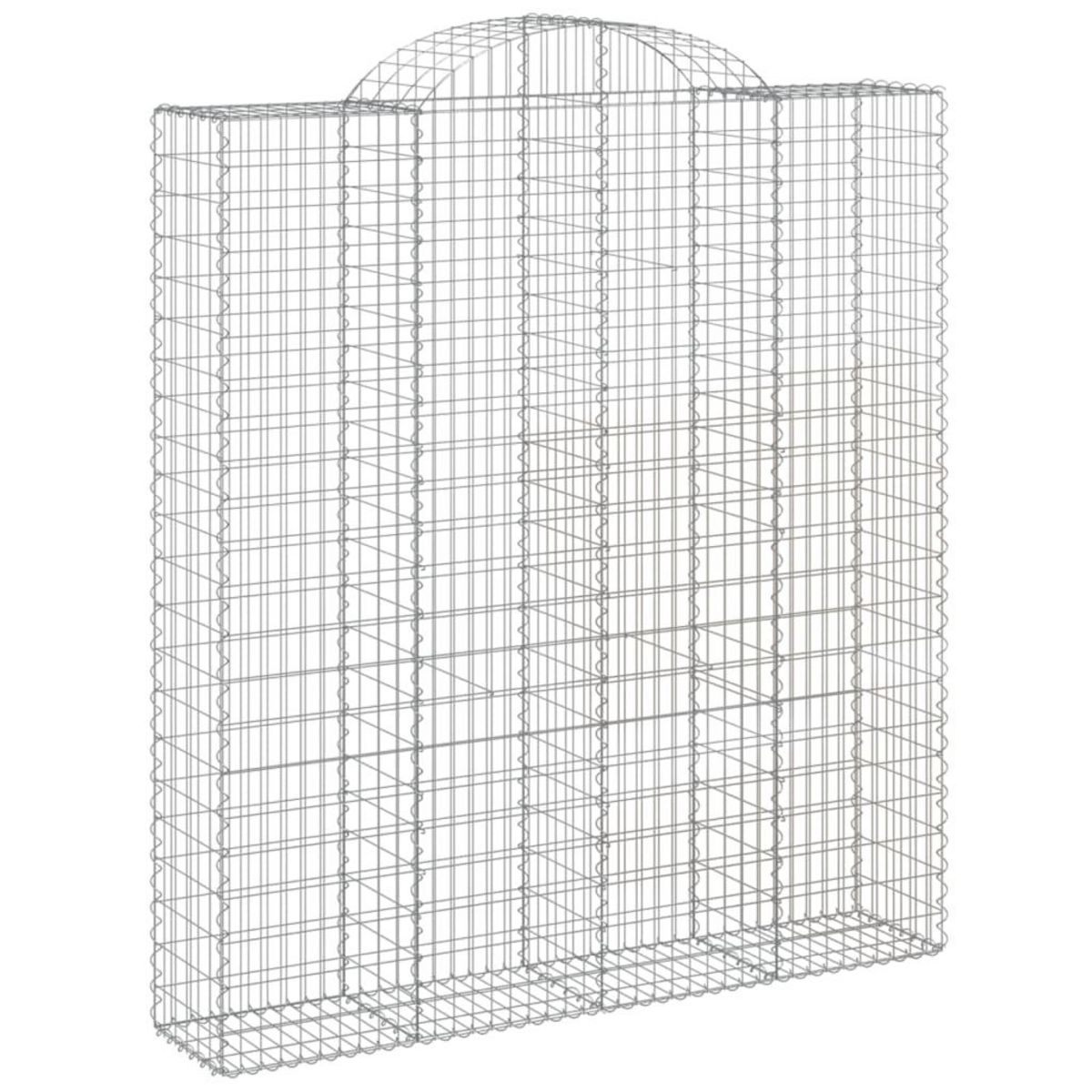 VIDAXL Paniers a gabions arques 7 pcs 200x50x220/240 cm Fer galvanise