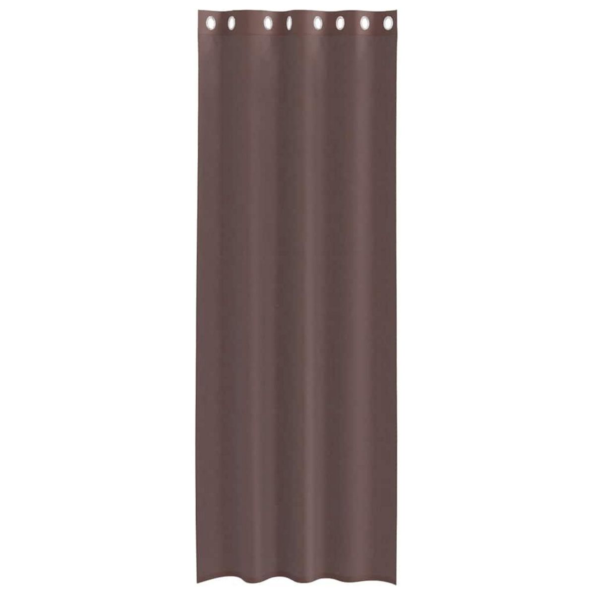 VIDAXL Rideaux en voile avec œillets 2 pcs marron 140x260 cm