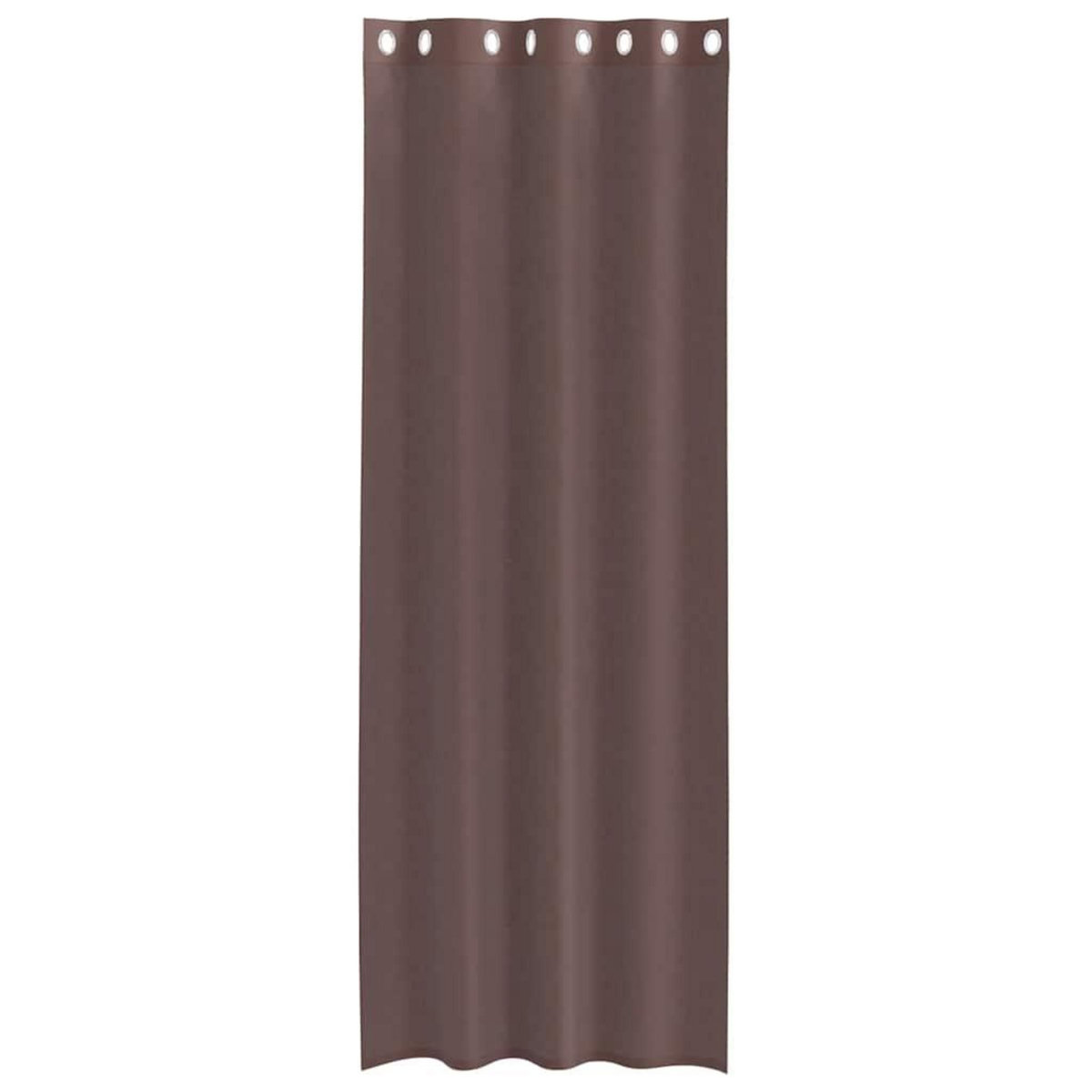 VIDAXL Rideaux en voile avec œillets 2 pcs marron 140x260 cm