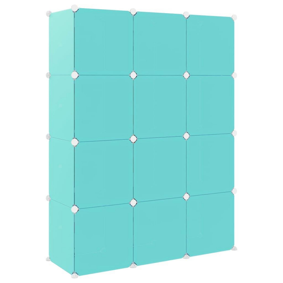 VIDAXL Armoire de rangement pour enfants avec 12 cubes Vert PP