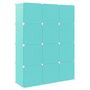 Voir la diapositive 5 : VIDAXL Armoire de rangement pour enfants avec 12 cubes Vert PP