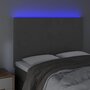 Voir la diapositive 3 : VIDAXL Tete de lit a LED Gris fonce 144x5x118/128 cm Velours