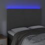 Voir la diapositive 3 : VIDAXL Tete de lit a LED Gris fonce 144x5x118/128 cm Velours