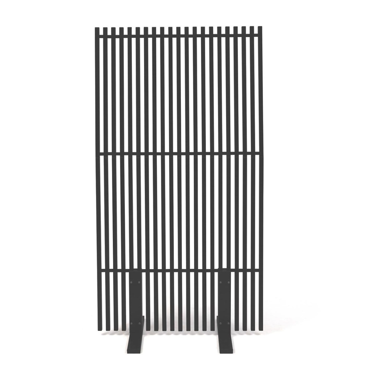 ID MARKET Lot de 2 paravents extérieurs ajourés claustra décoratif 80 x 150 cm métal gris anthracite