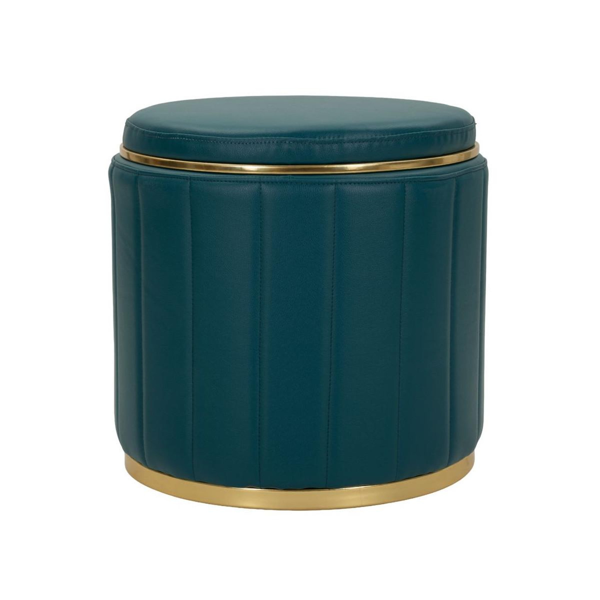 Paris Prix Pouf coffre design  london  46cm bleu