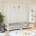 VIDAXL Cadre de lit pour enfants blanc 80x200 cm bois de pin massif