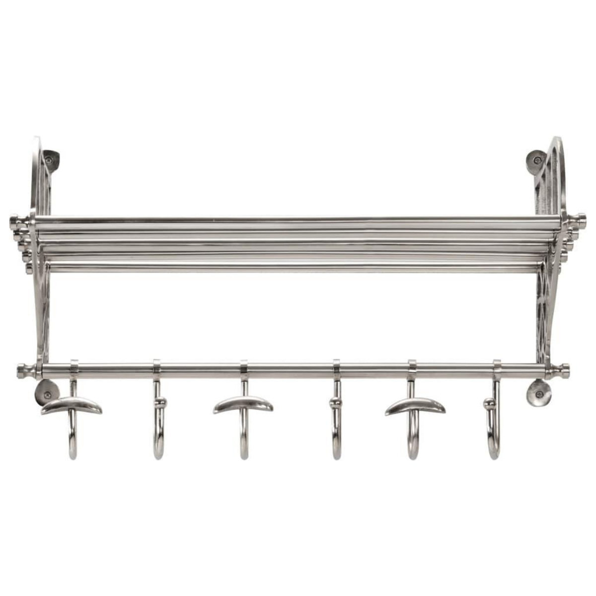 VIDAXL Porte-bagages avec cintres mural aluminium