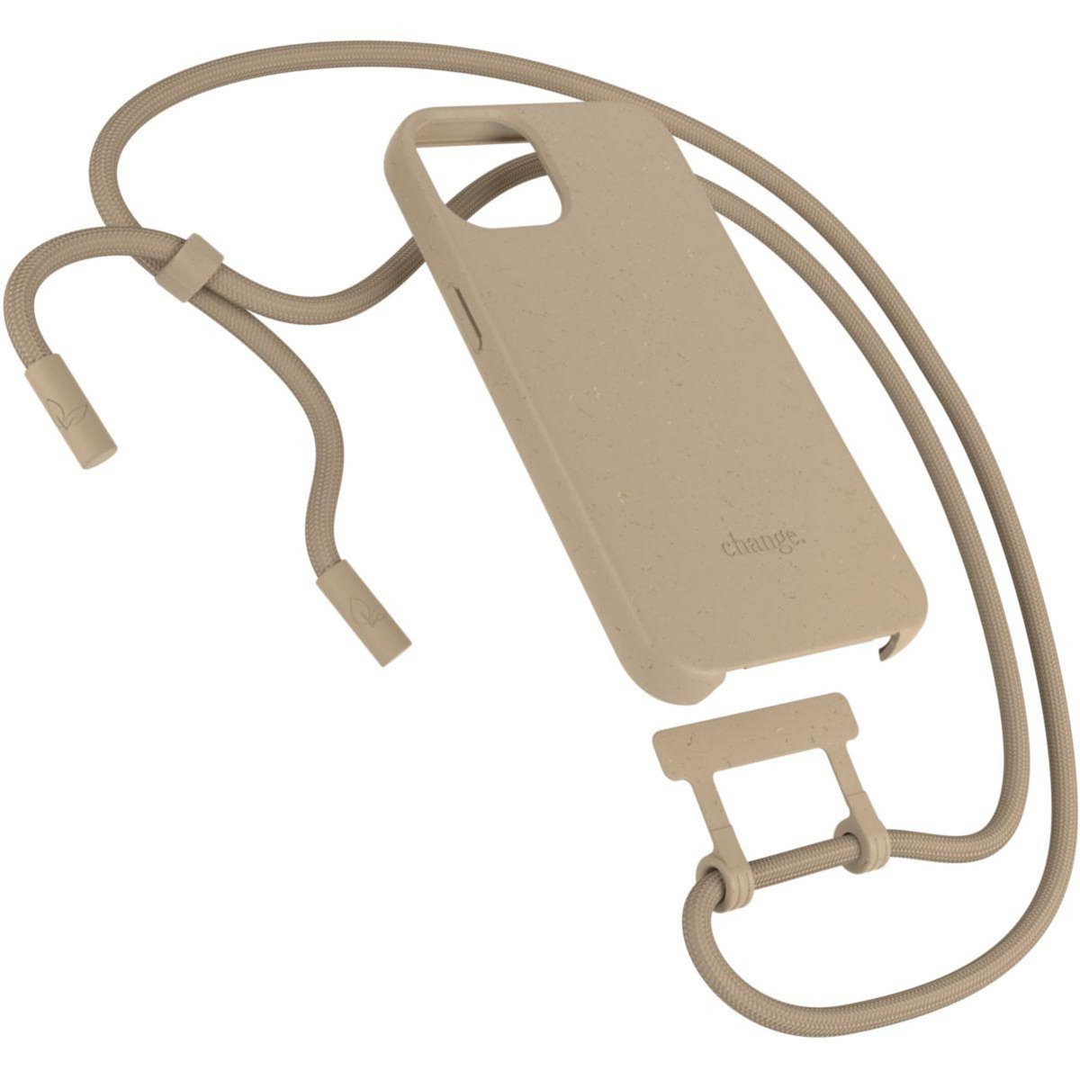 WOODCESSORIES Etui avec cordon iPhone 13 mini Tour de cou gris