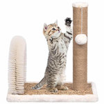 VIDAXL Arbre a chat avec brosse de toilettage en arche et grattoir