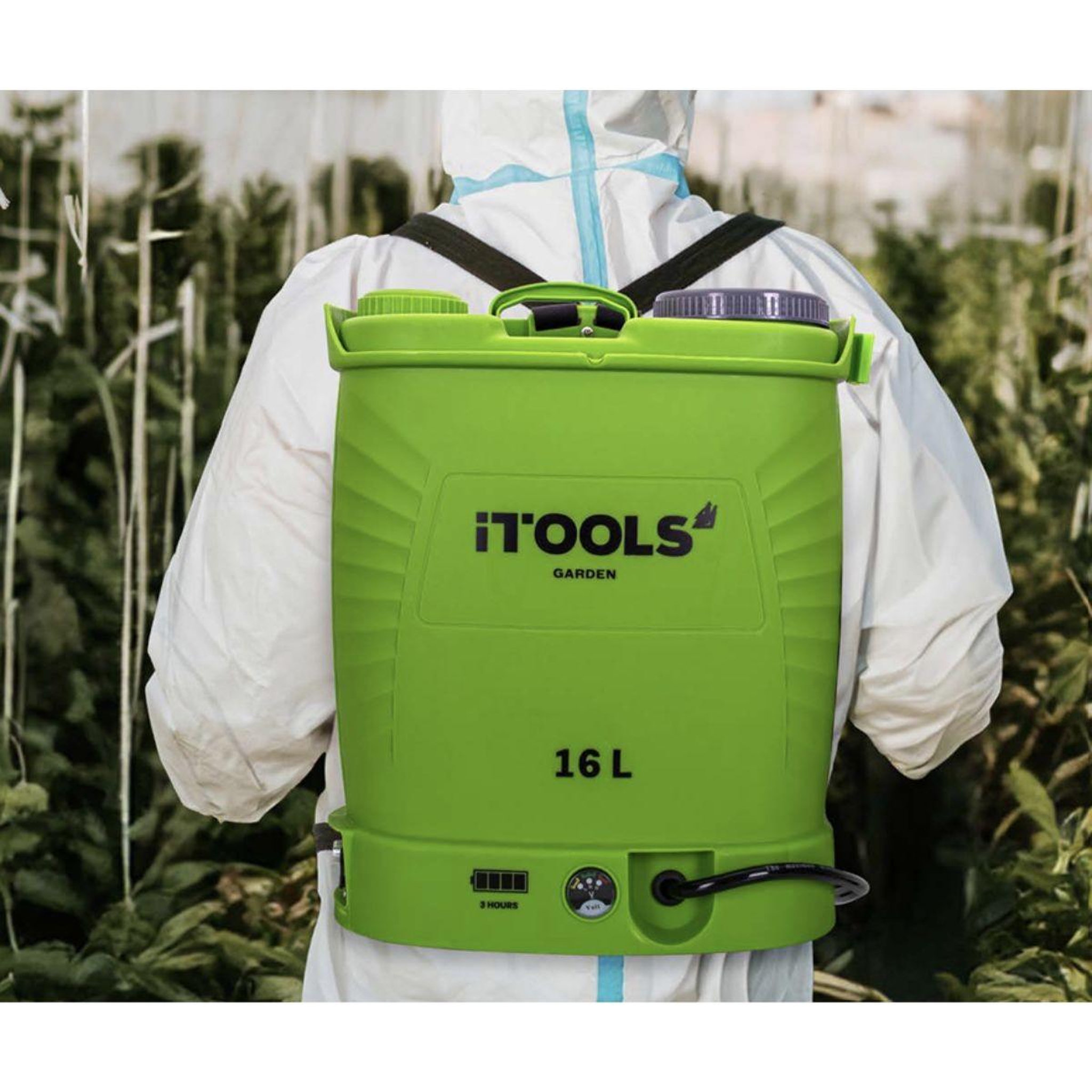 Voir la diapositive 2 : iTools Pulvérisateur electrique à batterie 16l 12v 8ah pression 6 bar itools lance inox + accessoires