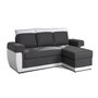 Voir la diapositive 1 : BEST MOBILIER Milan - canapé d'angle réversible - 4 places - convertible avec coffre - en simili et tissu