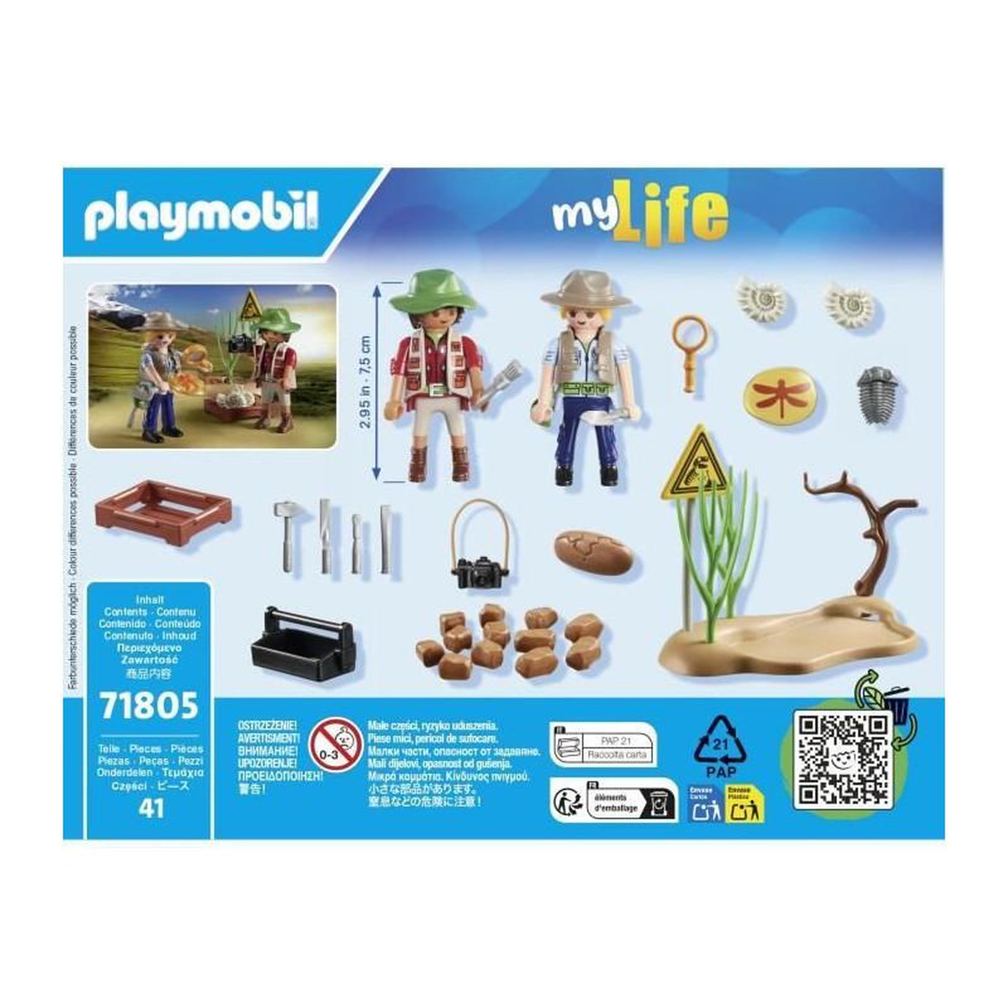 Voir la diapositive 6 : PLAYMOBIL 71805 - My life Chercheurs et site paléontologique avec fossiles