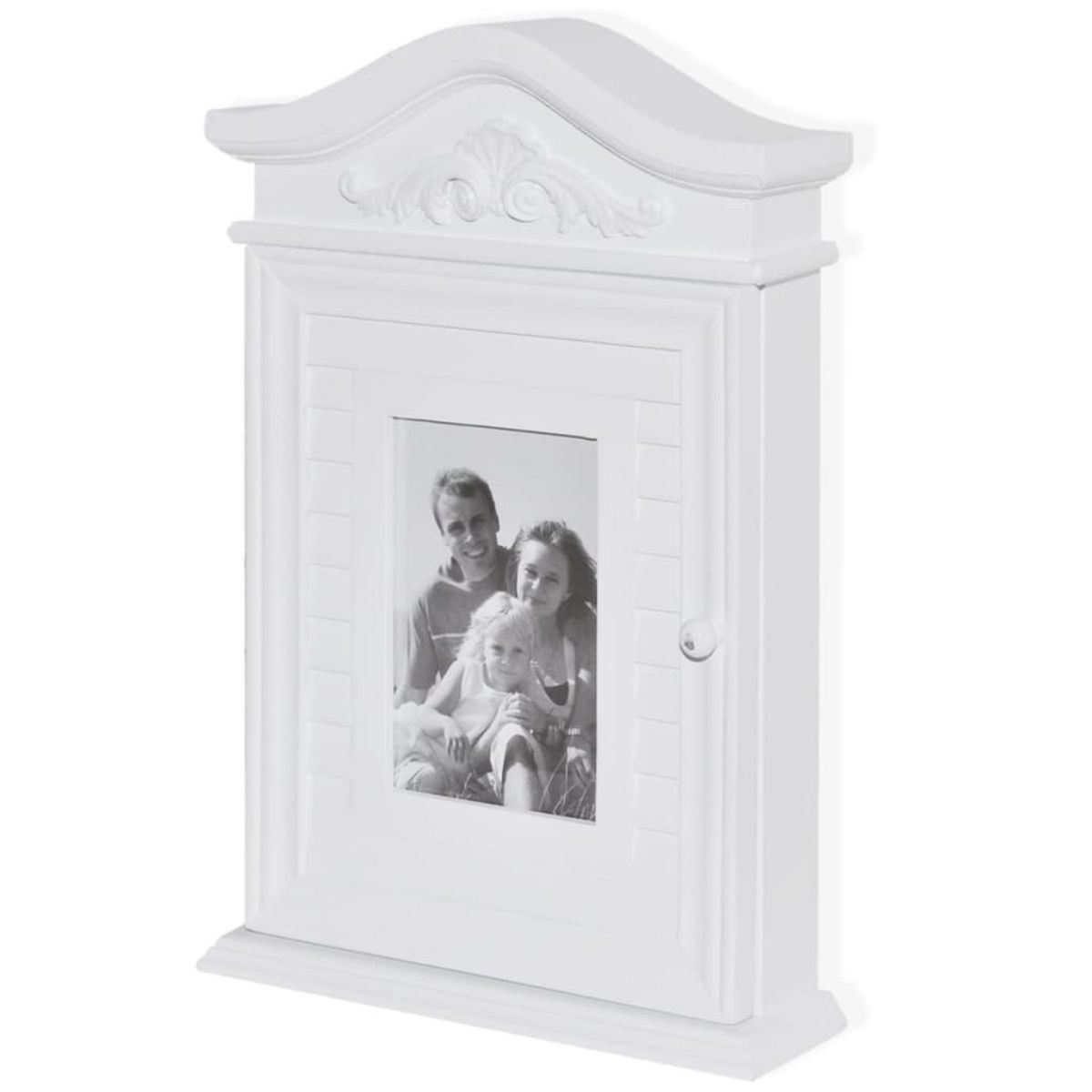 VIDAXL Armoire a cles avec cadre photo Blanc