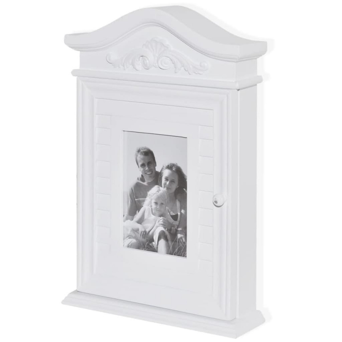 VIDAXL Armoire a cles avec cadre photo Blanc
