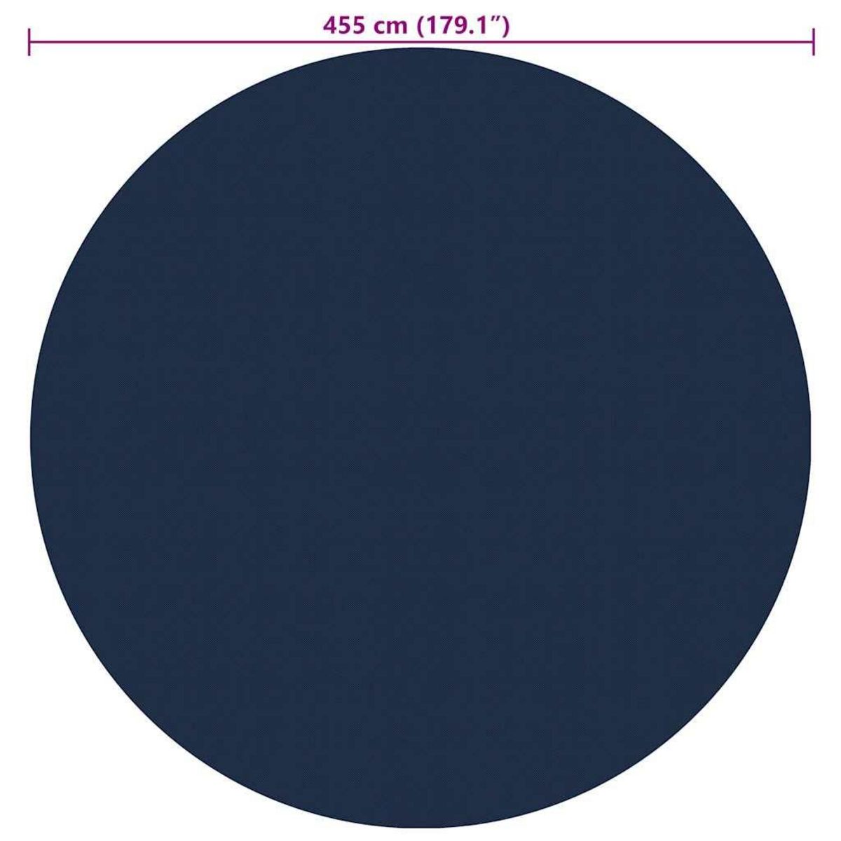 VIDAXL Film solaire de piscine flottant PE 455 cm Noir et bleu