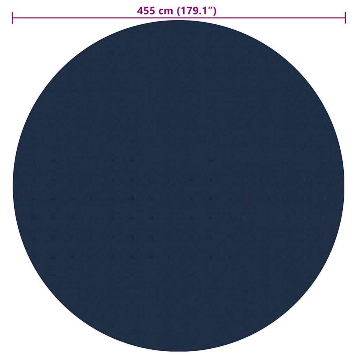 VIDAXL Film solaire de piscine flottant PE 455 cm Noir et bleu