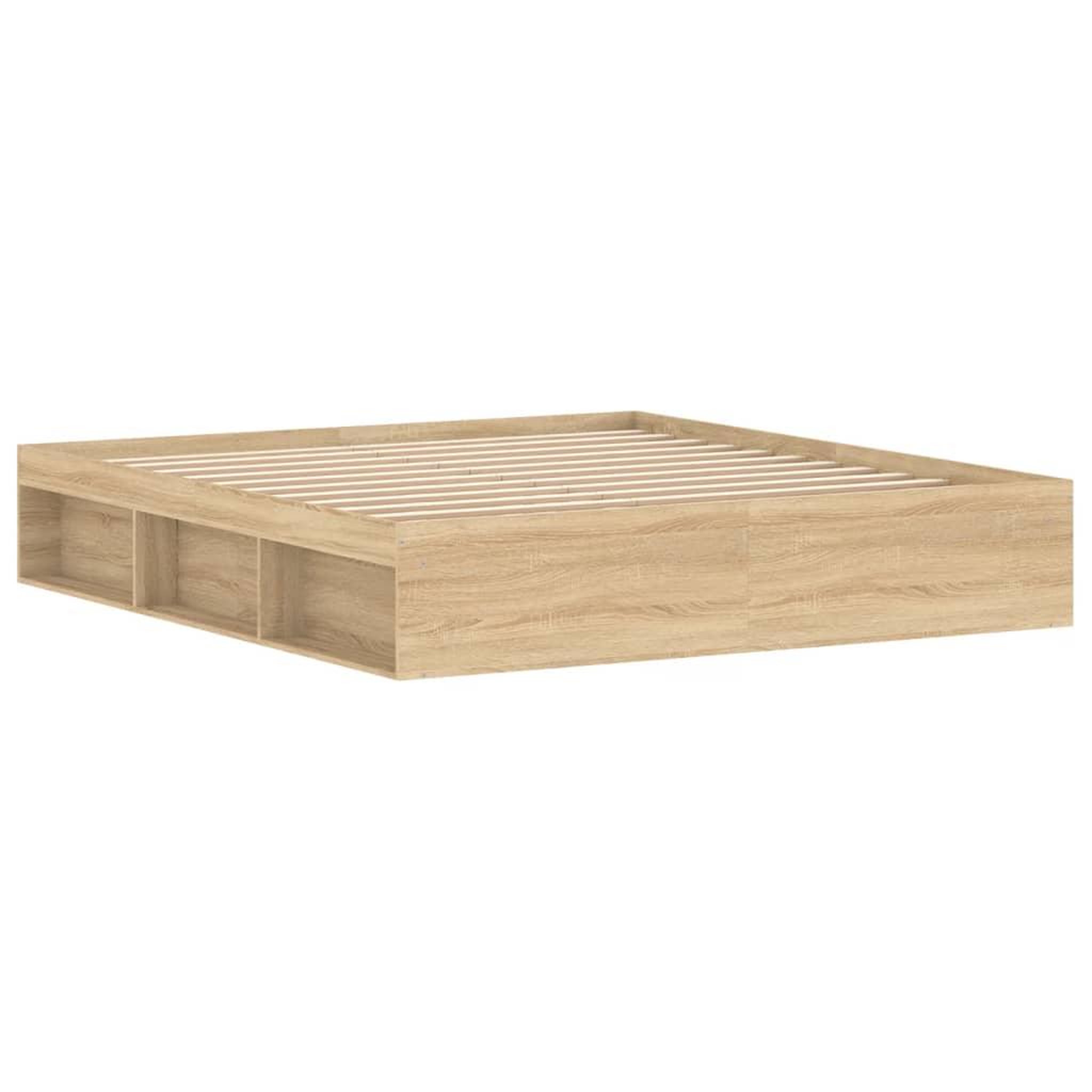 Voir la diapositive 5 : VIDAXL Cadre de lit sans matelas chene sonoma 180x200 cm