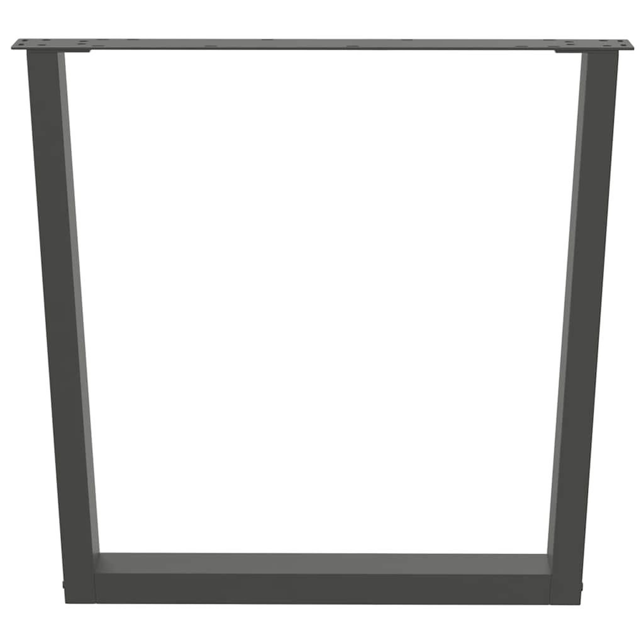 Voir la diapositive 5 : VIDAXL Pieds de table a manger forme de V 2 pcs 90x(72-73,3) cm acier