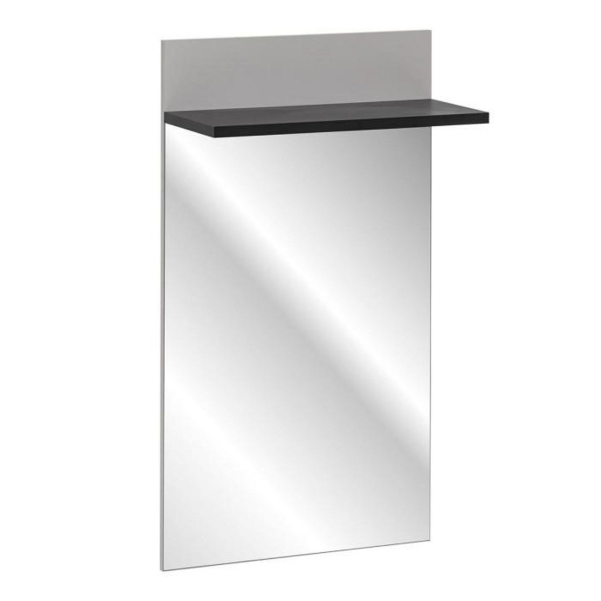 Paris Prix Miroir Mural Avec Étagère  Hugo  107cm Gris & Noir