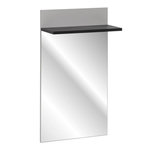 Paris Prix Miroir Mural Avec Étagère  Hugo  107cm Gris & Noir