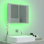 Voir la diapositive 5 : VIDAXL Armoire de salle de bain a miroir LED Gris beton Acrylique