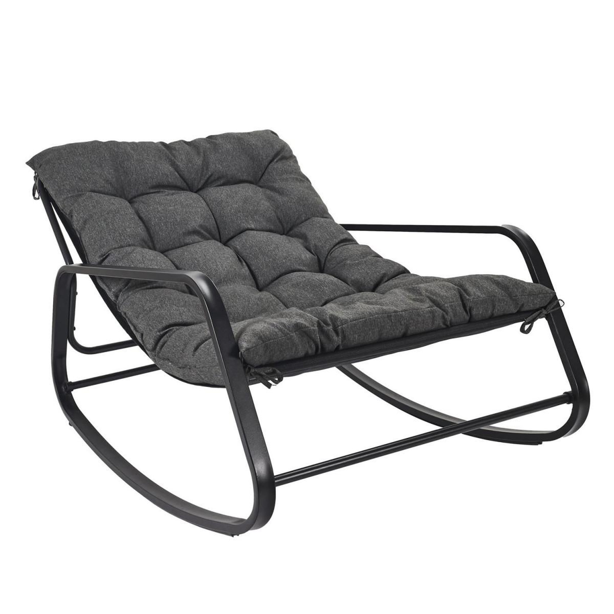 Voir la diapositive 3 : The Home Deco Factory Fauteuil à bascule design  miami  130cm gris