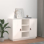 VIDAXL Buffet Blanc 100x40x75 cm Bois massif de pin