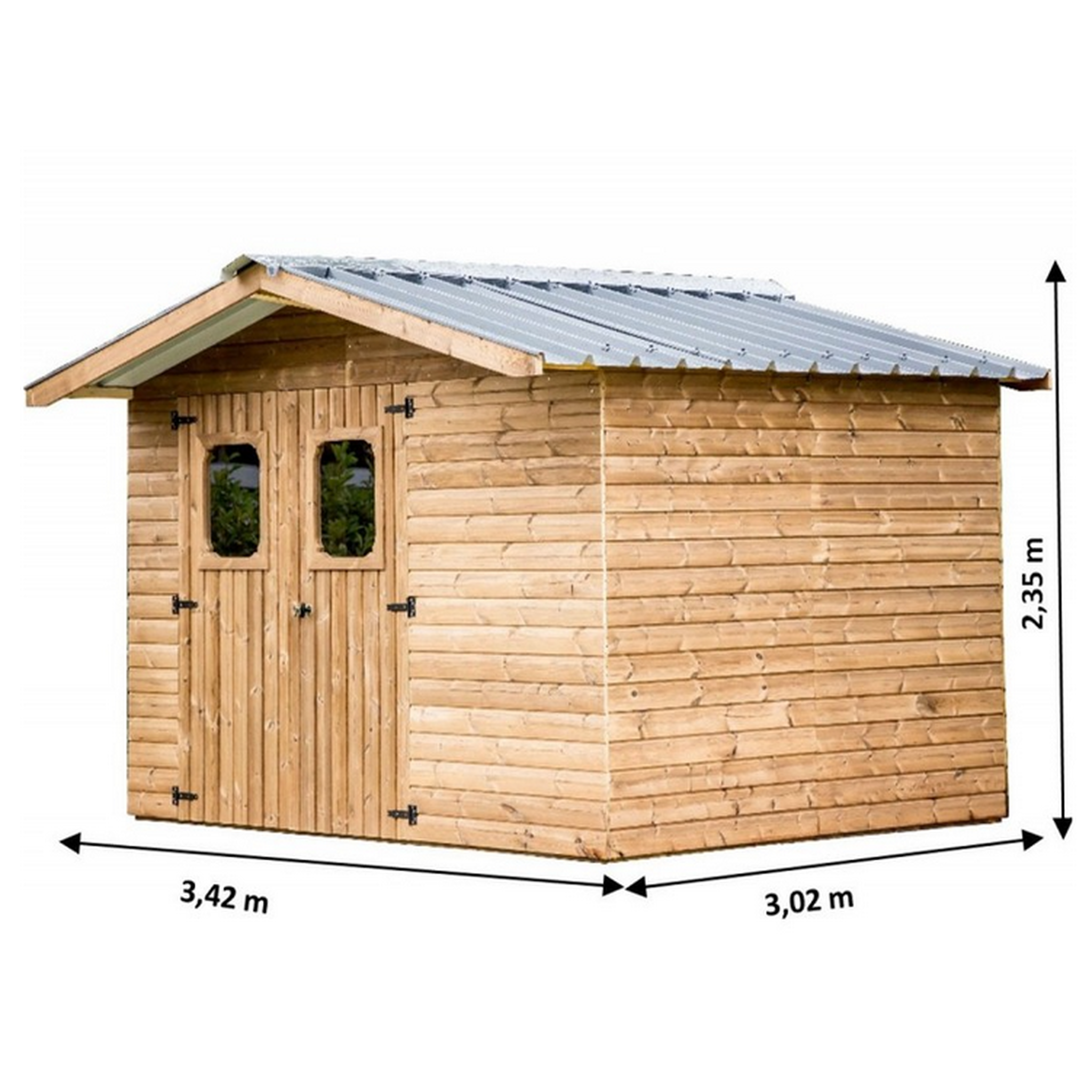 Voir la diapositive 3 : Hisense Abri de jardin sans plancher 10.33 m2 brun doré - the 3224.02 t