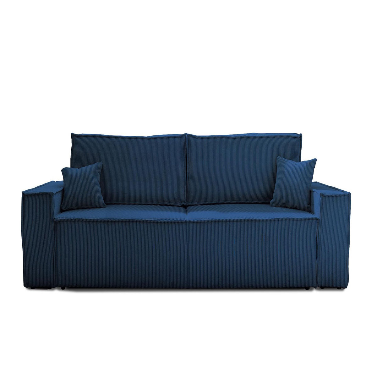 BEST MOBILIER Dellia - canapé 3 places convertible - avec coffre - en velours côtelé - style contemporain