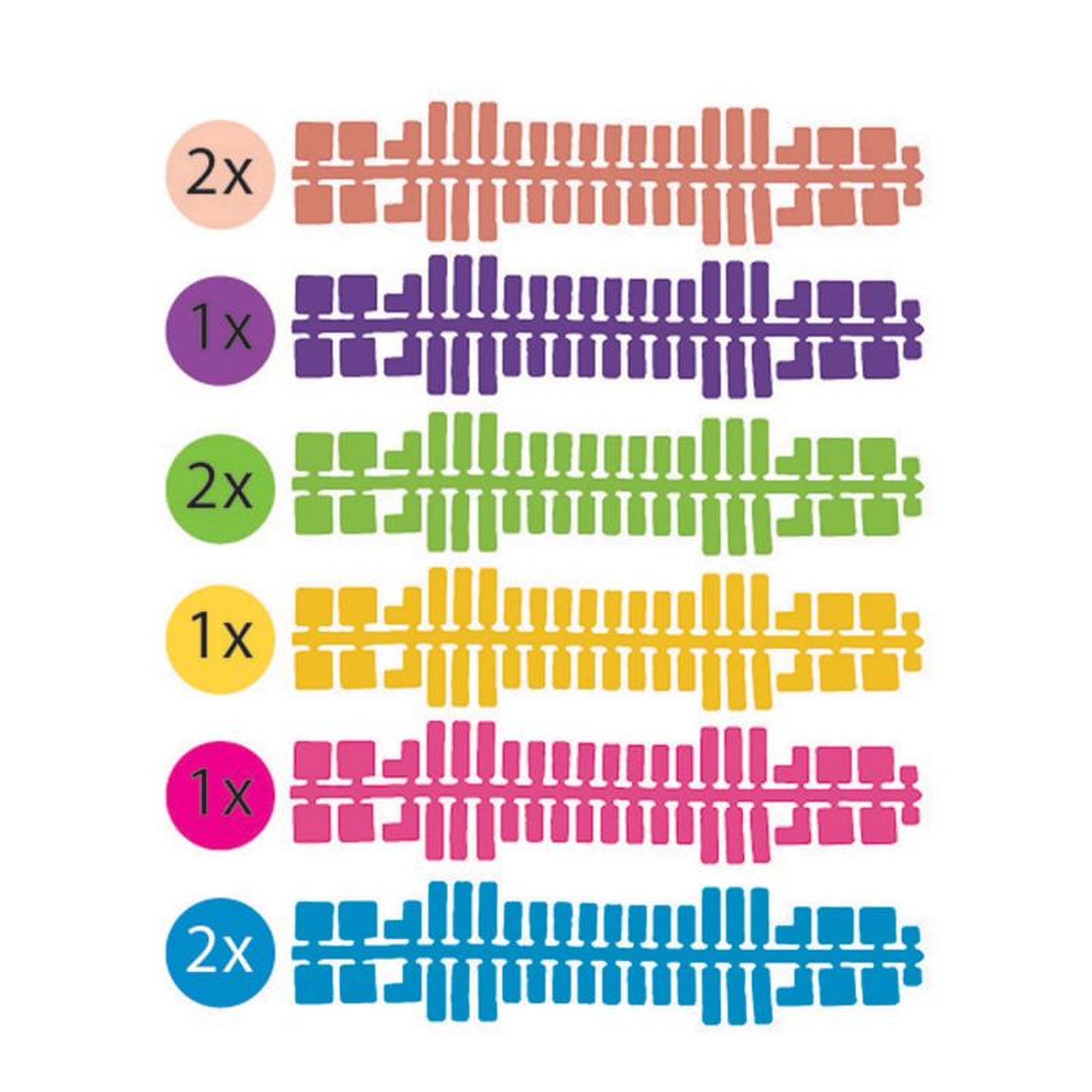 Voir la diapositive 2 : MINISTECK Ministeck Color strips, 9st.