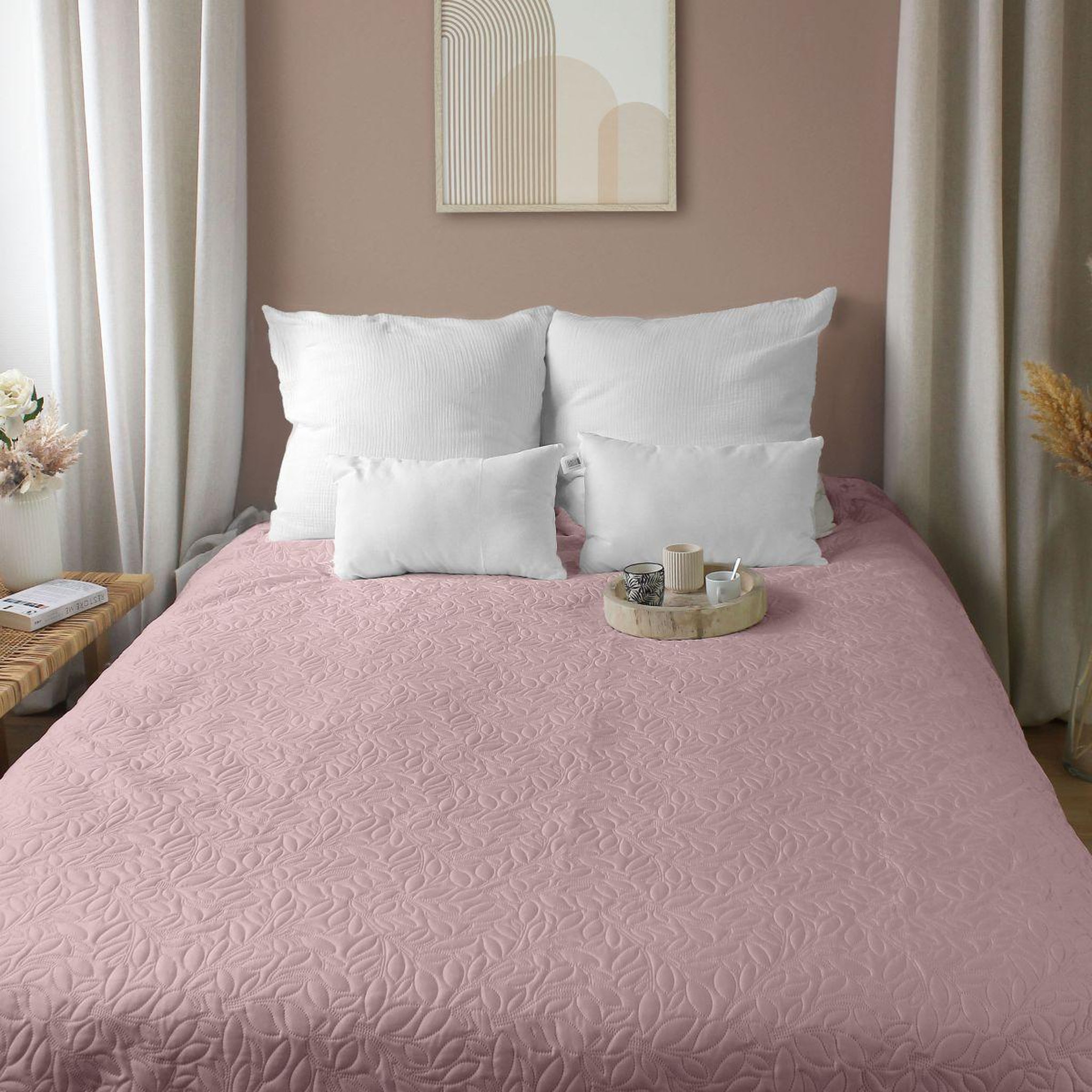 Voir la diapositive 5 : ENJOY HOME Couvre-lit en microfibre  rosa  220x240cm rose